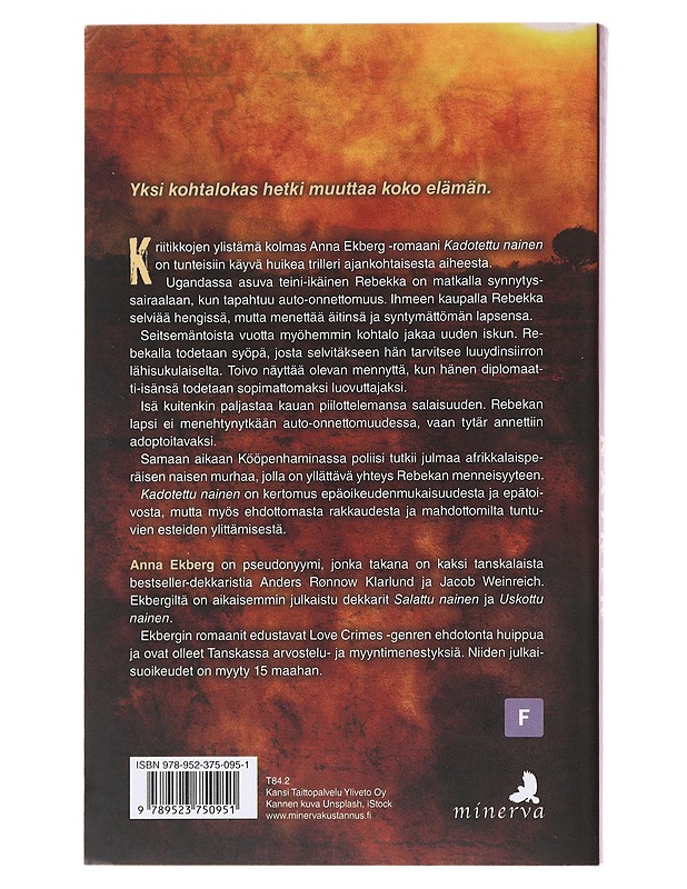 Kadotettu nainen - Ekberg, Anna - Jännitys ja dekkarit - 10105475985 - 1