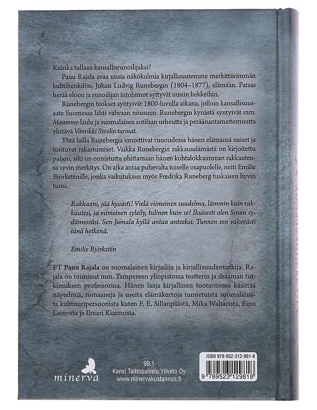 Kansallisrunoilija : J. L. Runebergin elämä - Panu Rajala - Elämäkerrat ja muistelmat - 10105475984 - 1