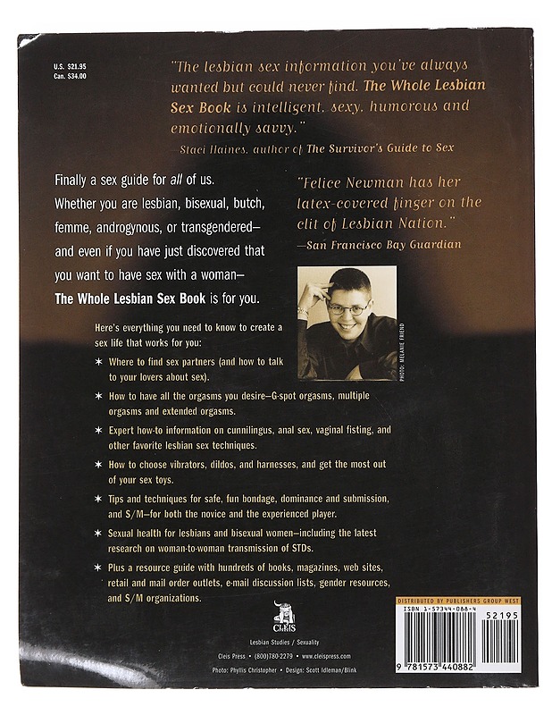 Felice Newman : The Whole Lesbian Sex Book - A Passionate Guide for All of Us - Tietokirjat ja oppaat - 10105476032 - 1