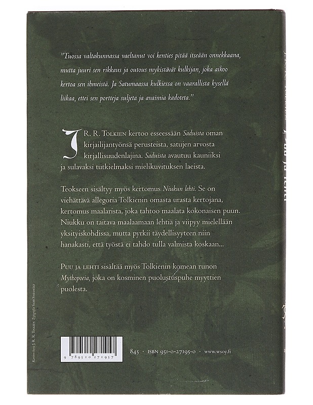Puu ja lehti - Tolkien, J. R. R. - Lastenkirjat - 10105476043 - 1