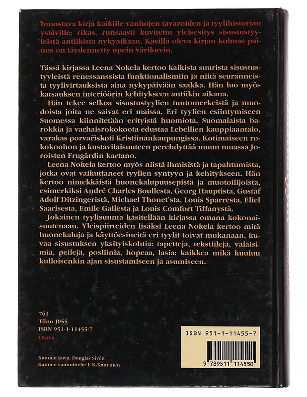 Sisustustyylit antiikista nykyaikaan - Nokela, Leena - Historiakirjat - 10105476098 - 1