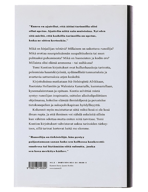 Huoneistossa on eläimiä ja muita kirjoituksia - Kontio, Tomi - Romaanit ja novellit - 10105476135 - 1
