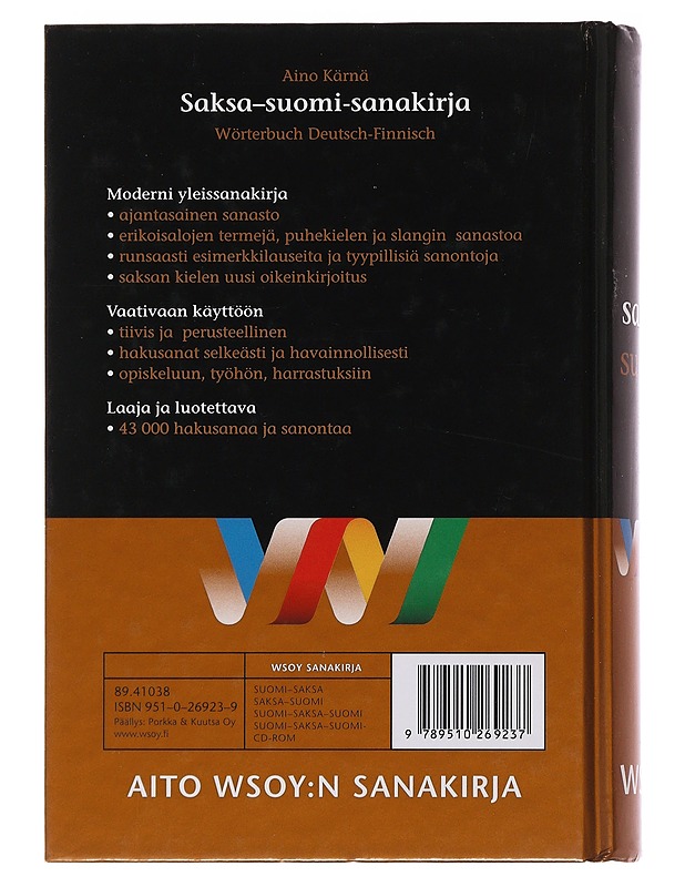 Saksa-suomi-sanakirja = Wörterbuch Deutsch-Finnisch - Aino Kärnä - Tietokirjat ja oppaat - 10105476195 - 1