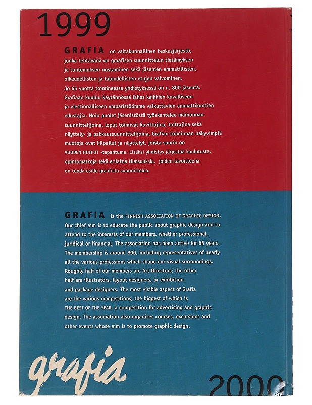 99 Grafia 1999-2000 Graafiset suunnittelijat ja kuvittajat  - Tietokirjat ja oppaat - 10105476293 - 1