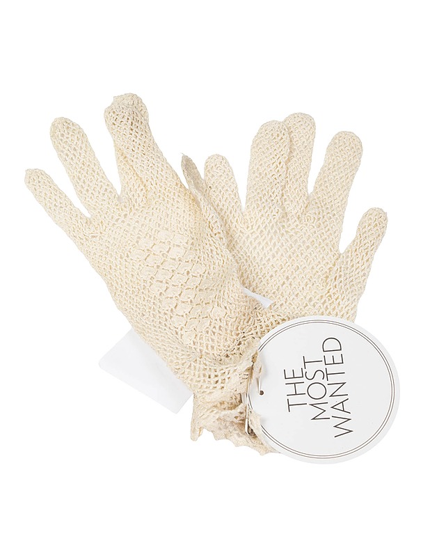 Luonnonvalkoiset pitsikäsineet - TMW asusteet - 10105476332 - 0