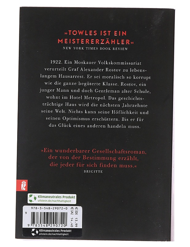 Ein Gentleman in Moskau - Amor Towles  - Romaanit ja novellit - 10105476345 - 1