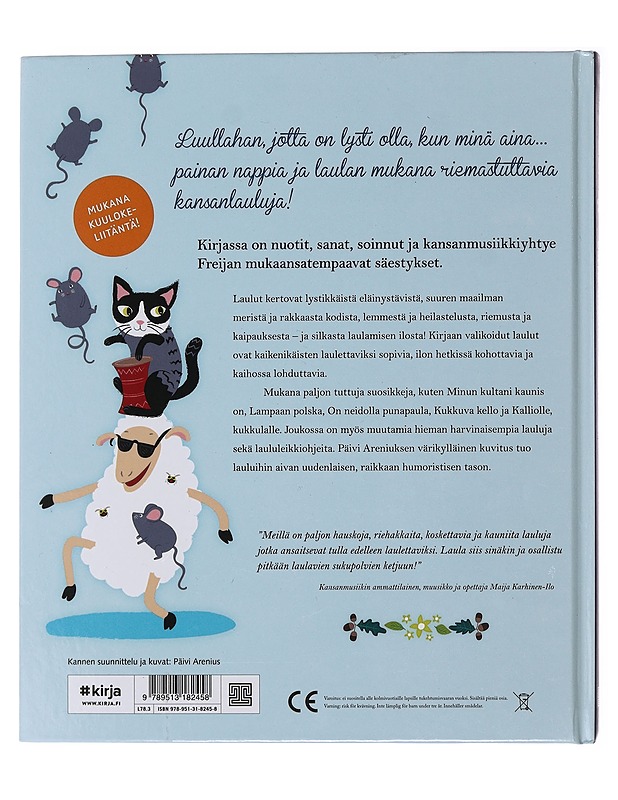 Soiva kansanlaulukirja koko perheelle : 35 suomalaista kansanlaulua - Arenius, Päivi - Lastenkirjat - 10105476570 - 1