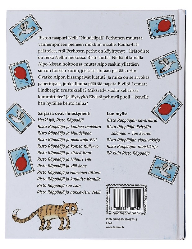 Risto Räppääjä ja nukkavieru Nelli - Nopola, Sinikka - Lastenkirjat - 10105476649 - 1