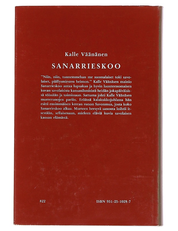 Sanarrieskoo : kootut murrerunot - Väänänen, Kalle - Romaanit ja novellit - 10105476699 - 1