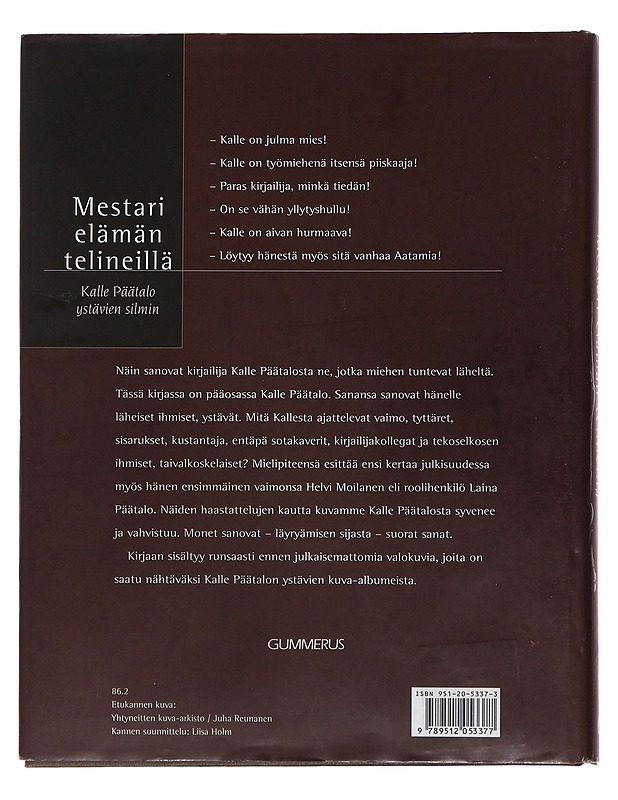 Mestari elämän telineillä : Kalle Päätalo ystävien silmin - Eero Marttinen - Elämäkerrat ja muistelmat - 10105477086 - 1