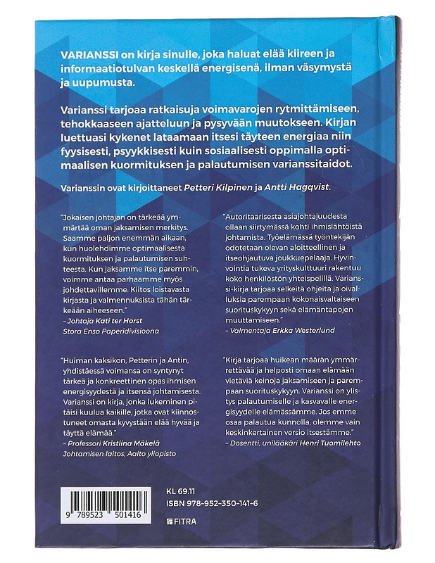Varianssi : lataa itsesi täyteen energiaa - Kilpinen, Petteri - Tietokirjat ja oppaat - 10105477151 - 1