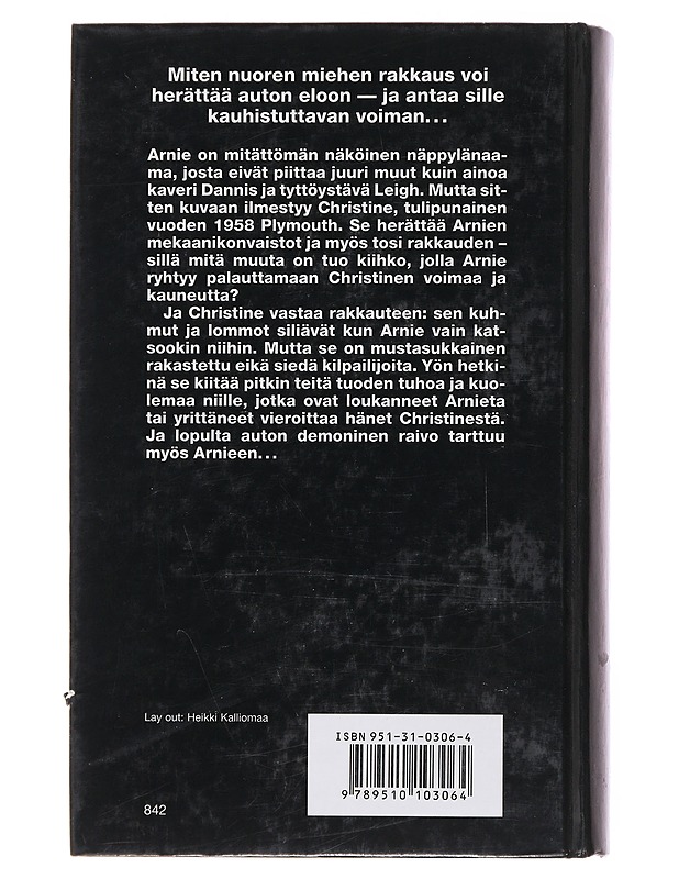 Christine tappaja-auto - King, Stephen - Romaanit ja novellit - 10105477160 - 1