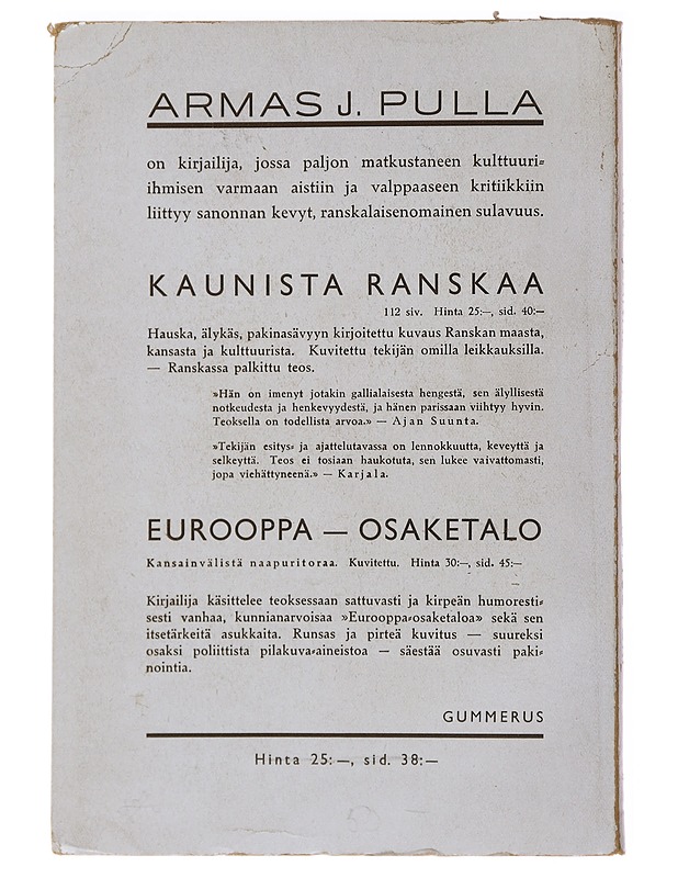 Jeanne D'arc : neitsytsoturi - Armas J. Pulla - Elämäkerrat ja muistelmat - 10105477186 - 1