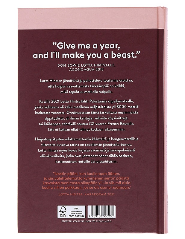Lotta Hintsa : elämäni vuoret - Hintsa, Lotta - Historiakirjat - 10105477217 - 1