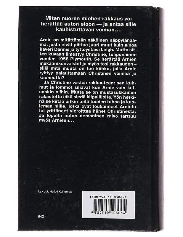 Christine tappaja-auto - King, Stephen - Jännitys ja dekkarit - 10105477340 - 1