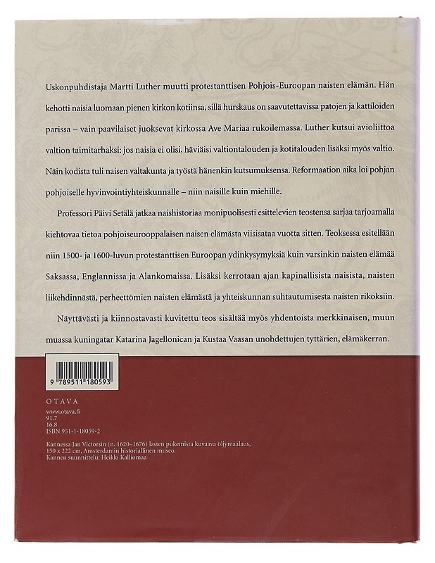 Pohjoisen renessanssin nainen - Päivi setälä - Historiakirjat - 10105477474 - 1