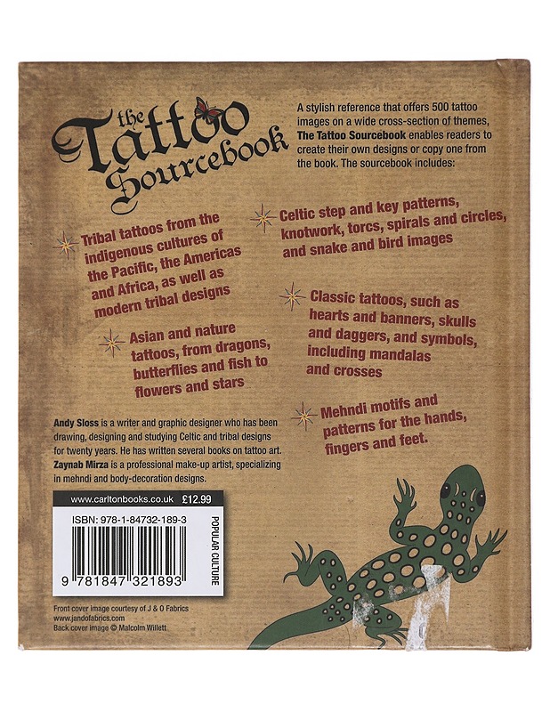 The tattoo sourcebook: over 500 images for body decoration - Sloss, Andy - Taide- ja kulttuurikirjat - 10105477499 - 1