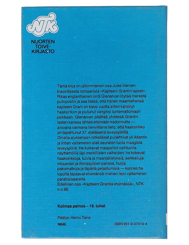 Kapteeni Grantin lapset - Verne, Jules - Nuorten kirjat - 10105477527 - 1