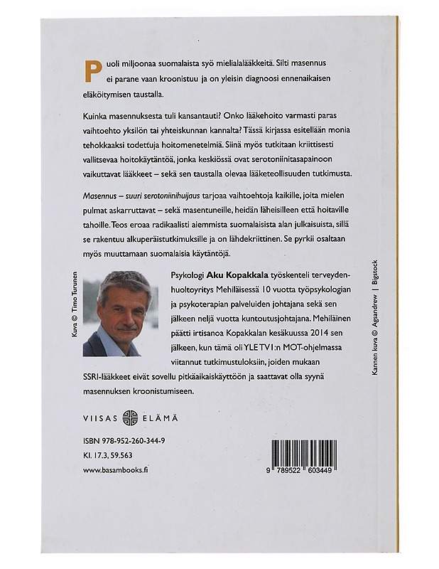 Masennus : suuri serotoniinihuijaus - Aku Kopakkala - Tietokirjat ja oppaat - 10105477540 - 1