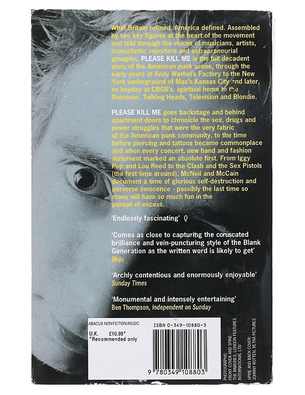 Please kill me : the uncensored oral history of punk - McNeil, Legs - Elämäkerrat ja muistelmat - 10105477642 - 1