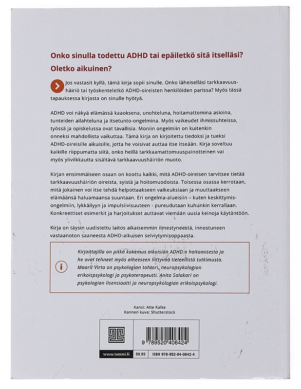 ADHD-aikuisen selviytymisopas 2.0 : tutkittua tietoa ja käytännön vinkkejä - Virta, Maarit - Tietokirjat ja oppaat - 10105477652 - 1