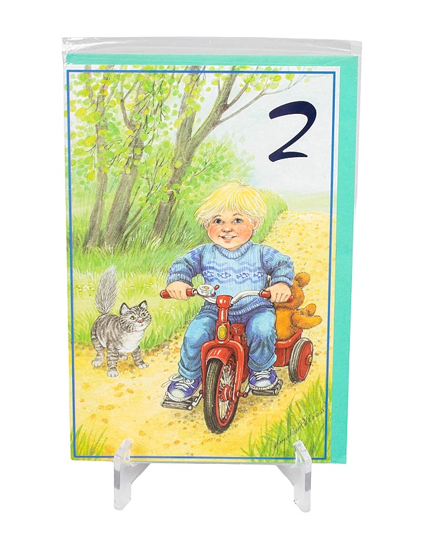 2-osainen onnittelukortti, 2 vuotta - Askartelu - 10105477707 - 0