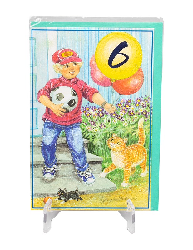 2-osainen onnittelukortti, 6 vuotta - Askartelu - 10105477709 - 0