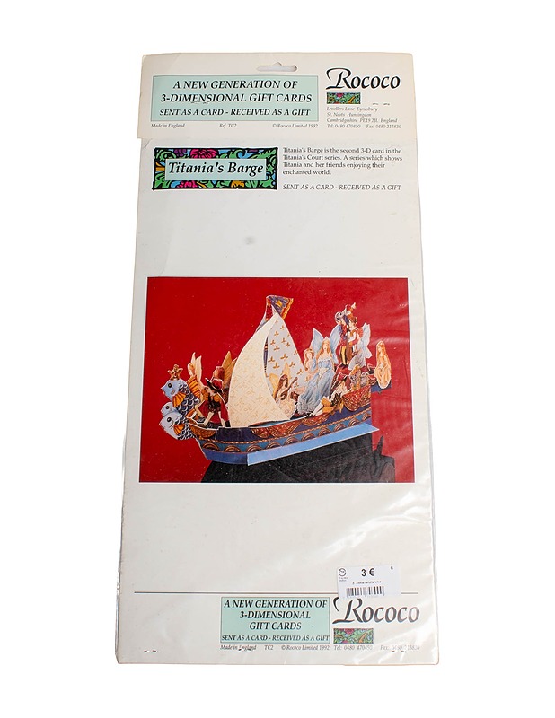 ROCOCO Titania's Barge 3D -kortti - Askartelu - 10105477754 - 1