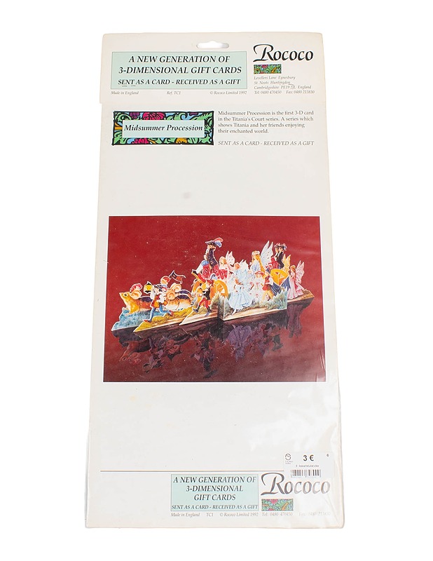 ROCOCO Midsummer Procession 3D -kortti - Askartelu - 10105477756 - 1