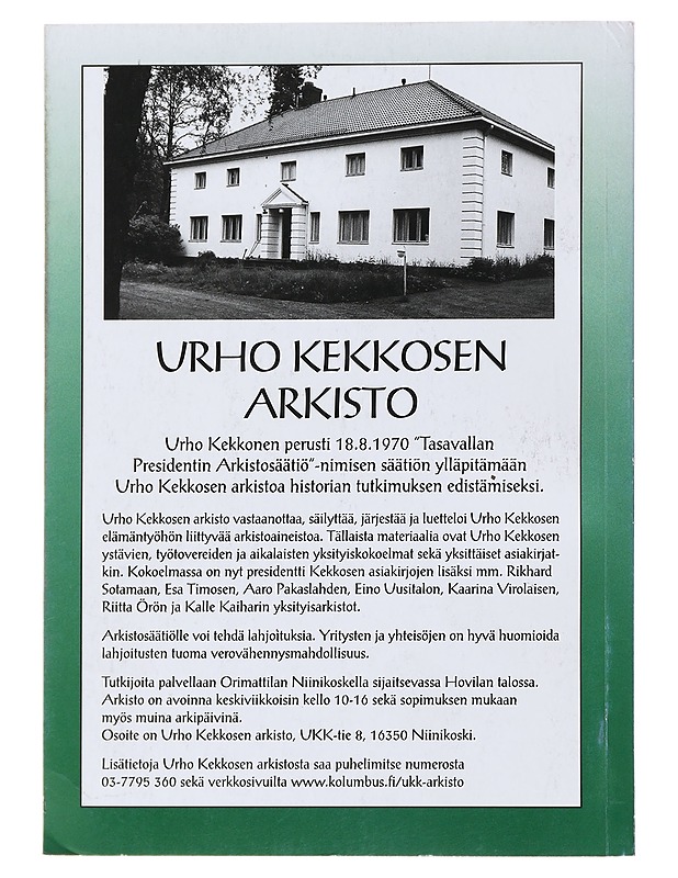 22. Vuosikirja UKK - Sarlund, Seppo - Historiakirjat - 10105477820 - 1