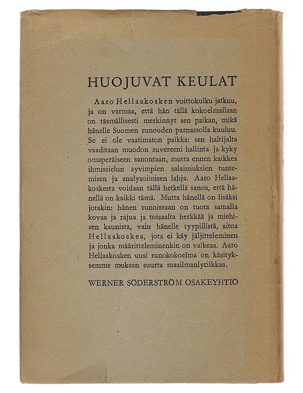 Huojuvat keulat -  Hellaakoski, Aaro - Runot ja näytelmät - 10105477865 - 1