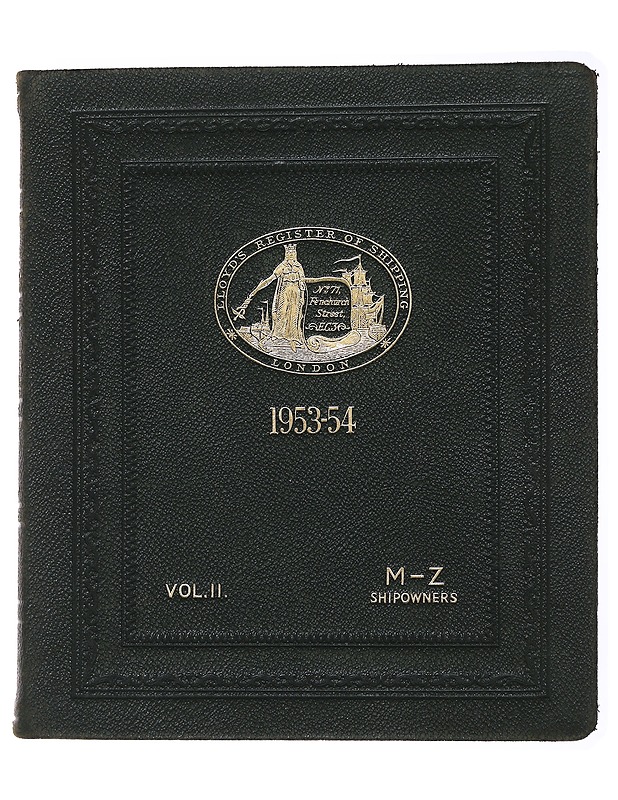  1953-1954 Lloyd's Register of Shipping -rekisterikirja Vol 2 - Tietokirjat ja oppaat - 10105477889 - 0