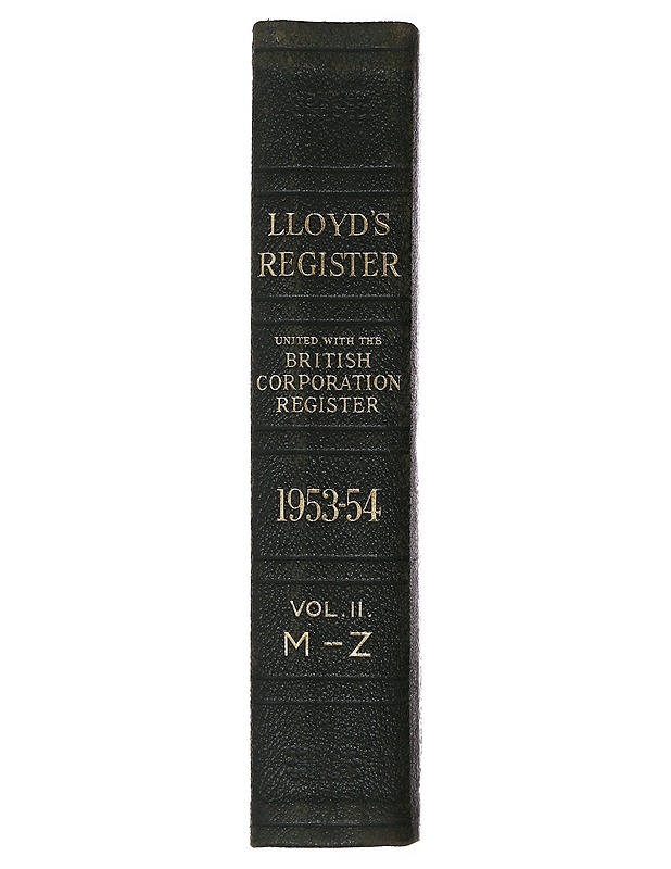 1953-1954 Lloyd's Register of Shipping -rekisterikirja Vol 2 - Tietokirjat ja oppaat - 10105477889 - 1