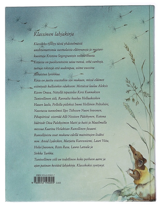 Tunteellinen siili ja muita suomalaisia eläinrunoja - Sanna Jaatinen (toim.) - Lastenkirjat - 10105477912 - 1