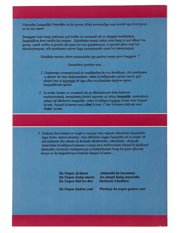 Suomen kielioppi somaliaksi :  Naxwaha Afka Finnishka oo ku qoran Afka Soomaliga - Mohamed-asad Osman Nuh - Tietokirjat ja oppaat - 10105477925 - 1