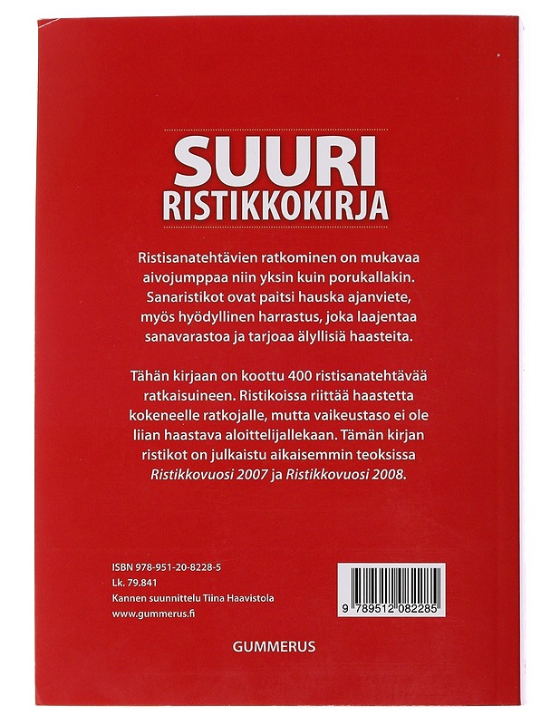 Suuri ristikkokirja : 400 ristisanatehtävää - Wirén, Veijo - Tietokirjat ja oppaat - 10105477950 - 1