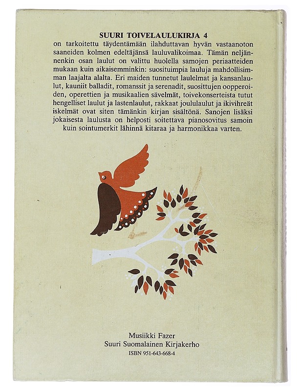 Suuri toivelaulukirja. 4 - Vuoristo, Aapeli - Musiikki- ja elokuvakirjat - 10105478026 - 1