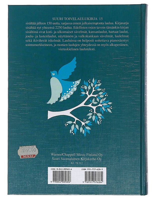 Suuri toivelaulukirja. 15 - Uusitalo, Heikki - Musiikki- ja elokuvakirjat - 10105478031 - 1