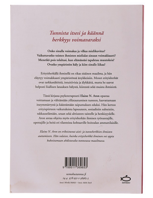 Erityisherkkä ihminen - Aron, Elaine N. - Tietokirjat ja oppaat - 10105478212 - 1