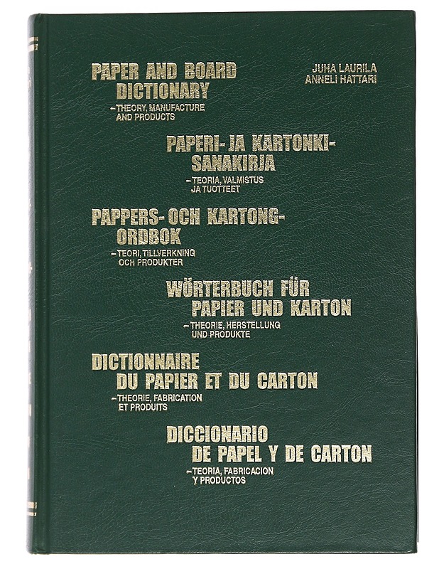 Paperi- ja kartonkisanakirja - Juha Laurila, Anneli Hattari - Matkaoppaat ja sanakirjat - 10105478235 - 0