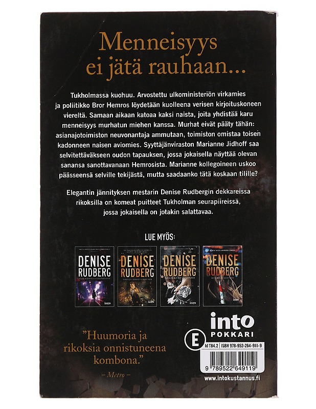 Kolmen kohtalokas leikki - Rudberg, Denise - Jännitys ja dekkarit - 10105478267 - 1