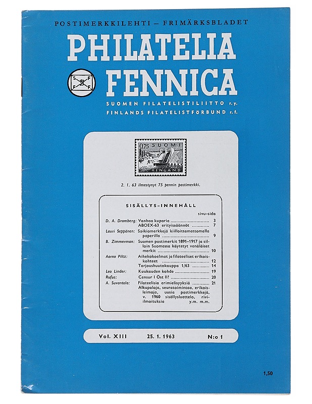 Philatelia Fennica N:O 1 - Lehdet - 10105478281 - 0