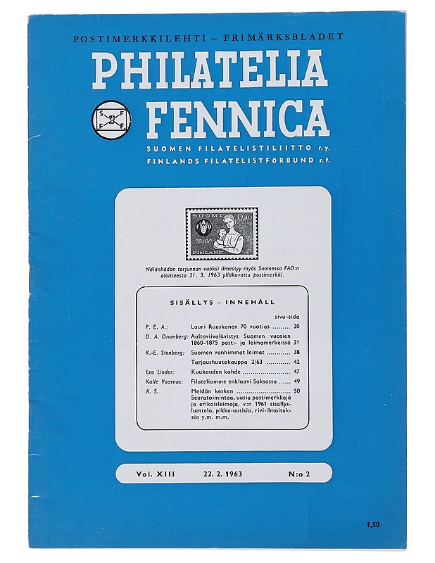 Philatelia Fennica N:O 2 - Lehdet - 10105478285 - 0