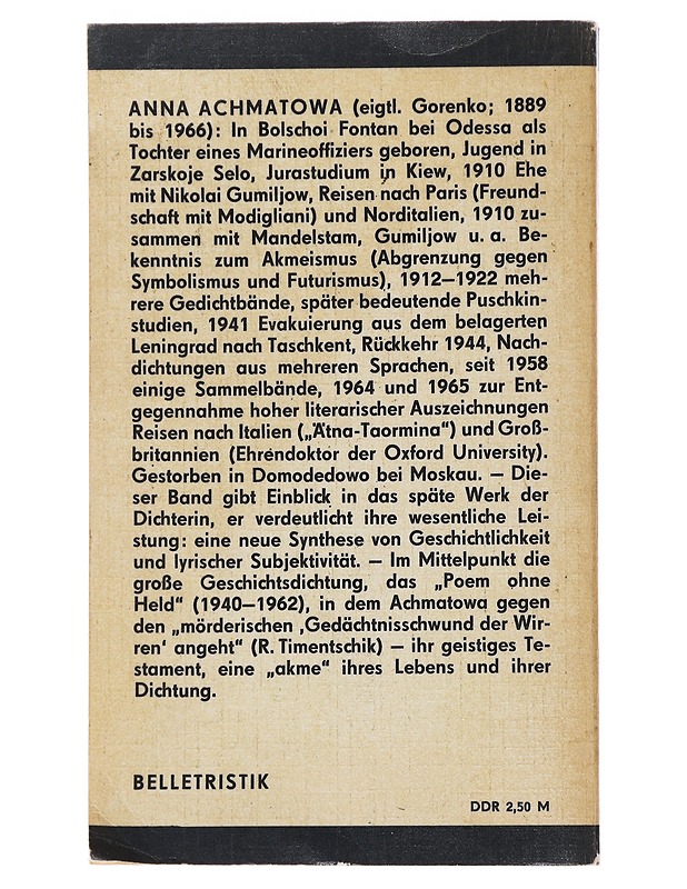Poem ohne Held - Anna Achmatowa - Romaanit ja novellit - 10105478289 - 1