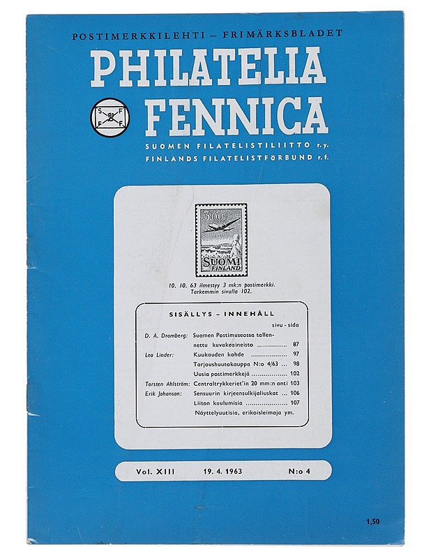 Philatelia Fennica N:O 4 - Lehdet - 10105478297 - 0