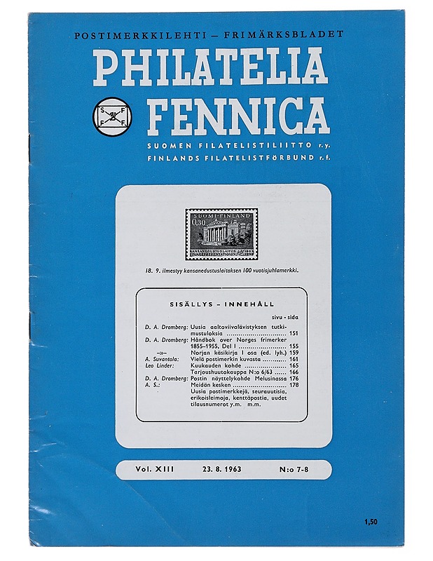 Philatelia Fennica N:O 7-8 - Lehdet - 10105478309 - 0