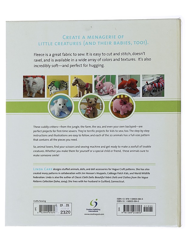 Wild and wonderful fleece animals : with full-size patterns for 20 cuddly critters - Linda Carr - Harrastekirjat - 10105478320 - 1