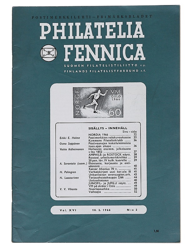 Philatelia Fennica N:O 2 - Lehdet - 10105478340 - 0