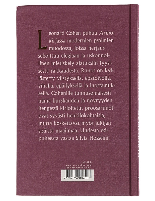Armokirja - Cohen, Leonard - Runot ja näytelmät - 10105478450 - 1