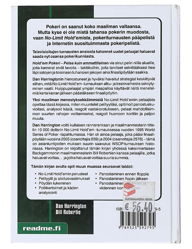 Hold'em pokeri : pelaa kuin ammattilainen - Harrington, Dan - Tietokirjat ja oppaat - 10105478479 - 1